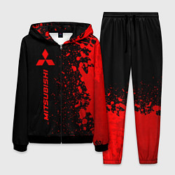 Костюм мужской Mitsubishi - red gradient по-вертикали, цвет: 3D-черный