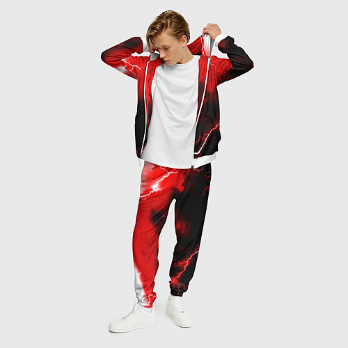 Мужской костюм Monster energy red storm / 3D-Белый – фото 3