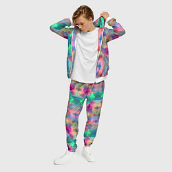 Костюм мужской Яркие абстрактные разводы акварели, цвет: 3D-белый — фото 2
