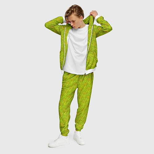 Мужской костюм Зеленая ягодная поляна / 3D-Белый – фото 3