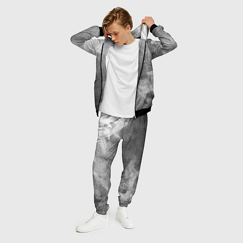 Мужской костюм Portal - grey gradient вертикально / 3D-Черный – фото 3
