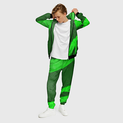 Мужской костюм Dark Souls - green gradient вертикально / 3D-Черный – фото 3