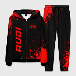 Мужской костюм Audi - red gradient вертикально