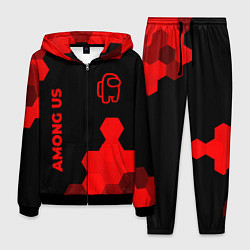 Костюм мужской Among Us - red gradient вертикально, цвет: 3D-черный