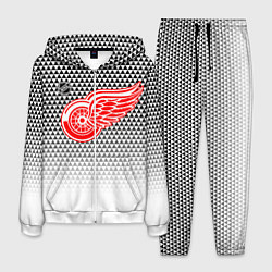Костюм мужской Детройт Ред Уингз - геометрический градиент, цвет: 3D-белый