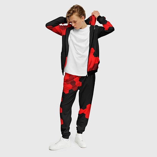 Мужской костюм The Sims - red gradient вертикально / 3D-Черный – фото 3