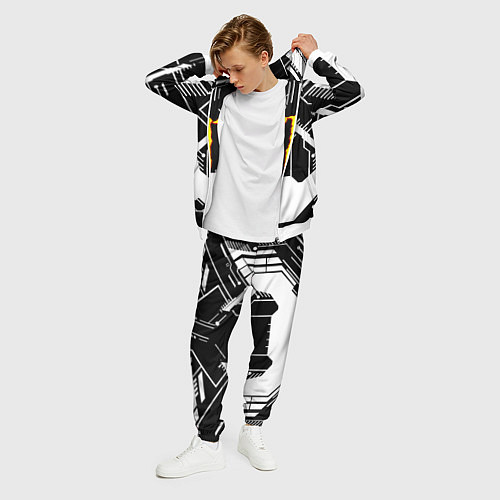 Мужской костюм Monster energy geometry / 3D-Белый – фото 3