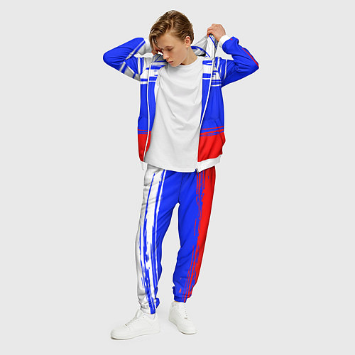 Мужской костюм Патриот - флаг / 3D-Белый – фото 3