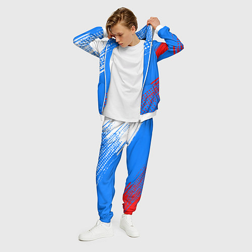 Мужской костюм Патриот - флаг / 3D-Белый – фото 3