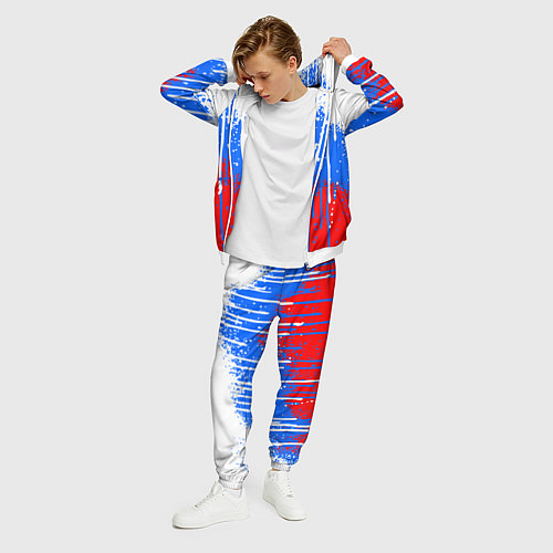Мужской костюм Патриот - флаг / 3D-Белый – фото 3