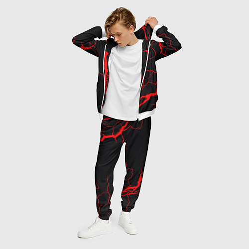 Мужской костюм Monster energy storm red / 3D-Белый – фото 3