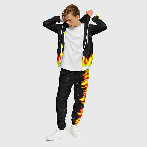 Мужской костюм Monster energy fire steel / 3D-Белый – фото 3