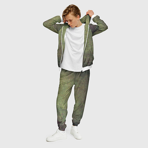 Мужской костюм Абстракция - old board painted with green paint / 3D-Белый – фото 3