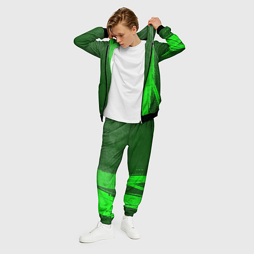 Мужской костюм FNAF - green gradient по-вертикали / 3D-Черный – фото 3