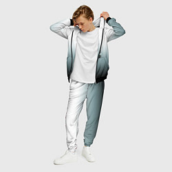 Костюм мужской Градиент с надписью на японском - здоровье и деньг, цвет: 3D-черный — фото 2