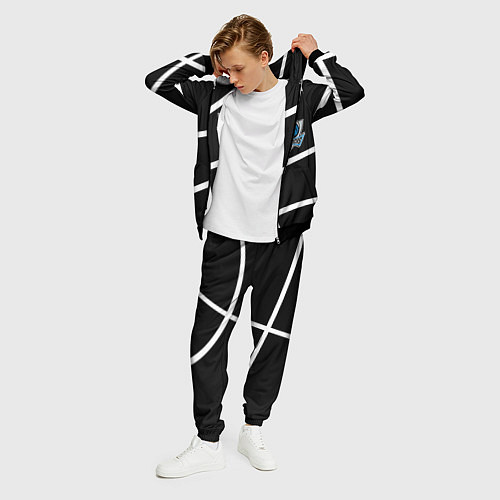 Мужской костюм Даллас Маверикс - текстура черного мяча / 3D-Черный – фото 3