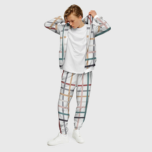 Мужской костюм Плетенка пастельная / 3D-Белый – фото 3