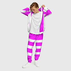 Костюм мужской Color white pink line, цвет: 3D-белый — фото 2