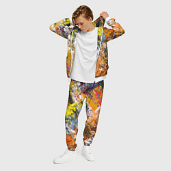 Костюм мужской Живая Абстракция: Поток Цветов и Форм в Постоянном, цвет: 3D-белый — фото 2