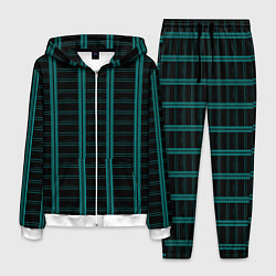Костюм мужской Color blue dark stripe, цвет: 3D-белый