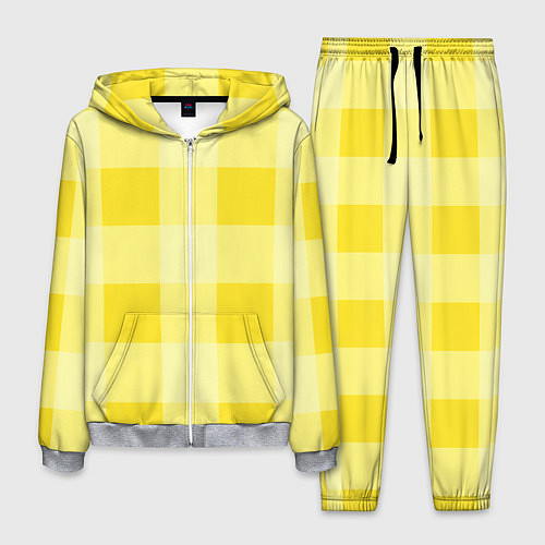 Мужской костюм Солнечный желтый тартан / 3D-Меланж – фото 1