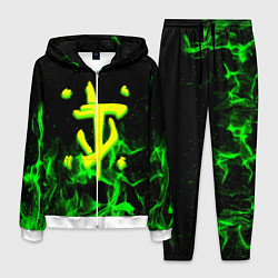 Костюм мужской Doom кислотное лого огненный, цвет: 3D-белый