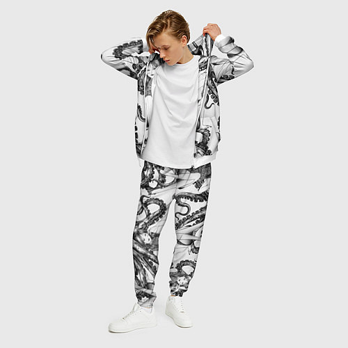 Мужской костюм Junji Ito Death Stranding Tomie and octopus patter / 3D-Белый – фото 3