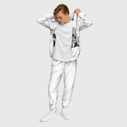 Мужской костюм Леон рисунок / 3D-Белый – фото 3