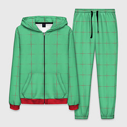 Костюм мужской Color green stripes, цвет: 3D-красный