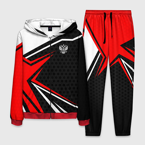 Мужской костюм Герб России - красный спортивный / 3D-Красный – фото 1