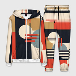 Костюм мужской Баухаус - текстура, цвет: 3D-белый