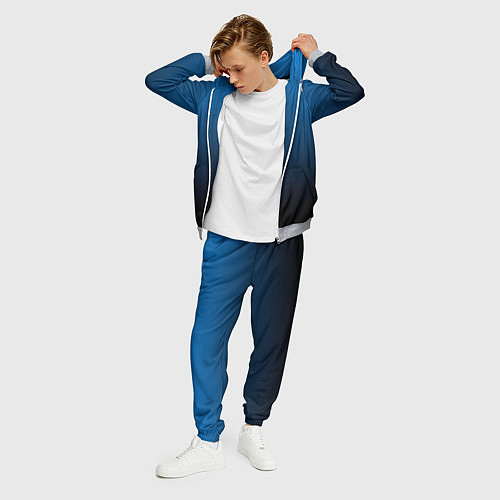 Мужской костюм Blue gradient / 3D-Меланж – фото 3