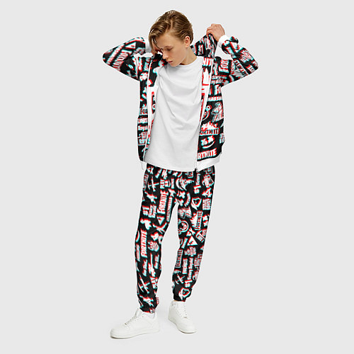 Мужской костюм Doom x fortnite glitch / 3D-Белый – фото 3