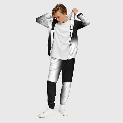 Мужской костюм Doom black geometry / 3D-Белый – фото 3