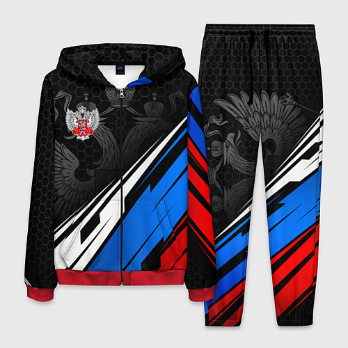 Мужской костюм Федерация бокса России - триколор / 3D-Красный – фото 1