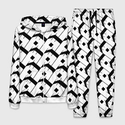 Костюм мужской Три буквы: чёрные, цвет: 3D-белый