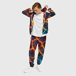 Костюм мужской Разноцветный неон из плит, цвет: 3D-белый — фото 2