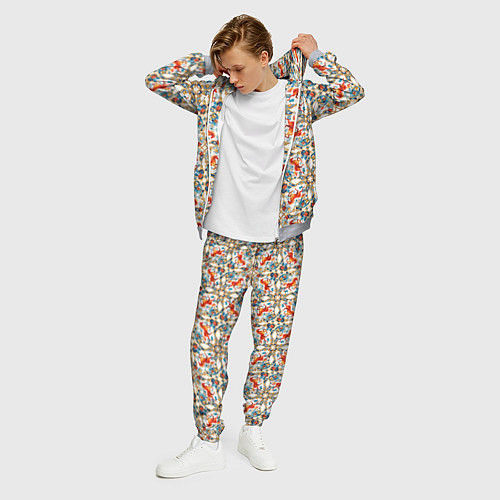 Мужской костюм Орнамент с лошадью - символом Нового 2026 года / 3D-Меланж – фото 3