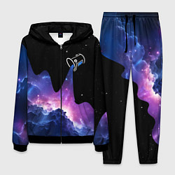 Костюм мужской Потеки космической краски, цвет: 3D-черный