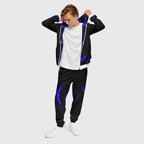 Мужской костюм Color black neon / 3D-Белый – фото 3