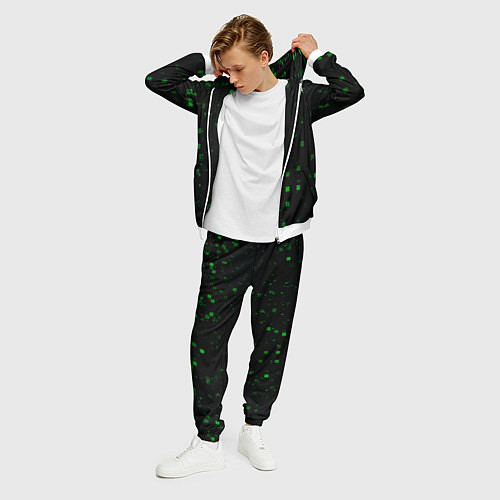 Мужской костюм Color green khaki / 3D-Белый – фото 3