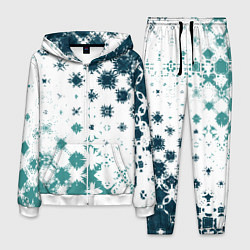 Костюм мужской Узорчатые пятна по диагонали, цвет: 3D-белый