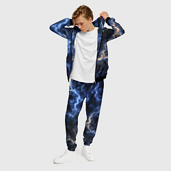 Костюм мужской Космическая дымка со свечением чёрно-синий, цвет: 3D-черный — фото 2