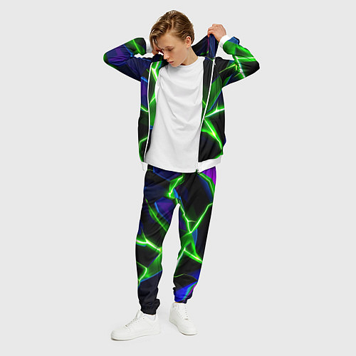 Мужской костюм Green glow / 3D-Белый – фото 3