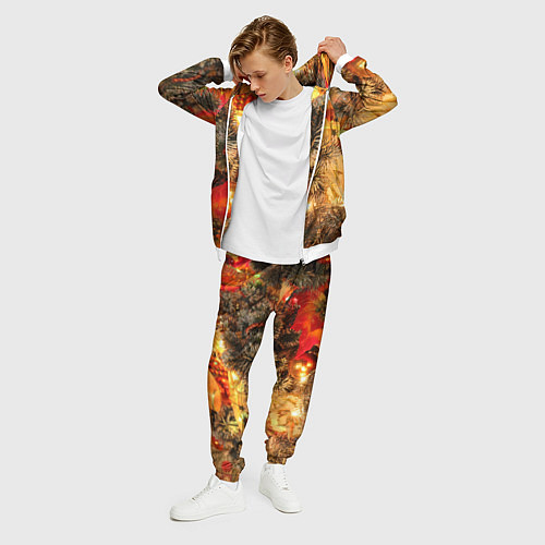 Мужской костюм Атмосфера Рождества / 3D-Белый – фото 3