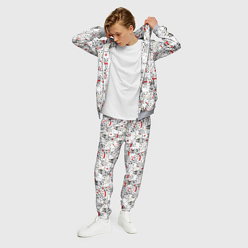 Мужской костюм Новогодние котики / 3D-Меланж – фото 3