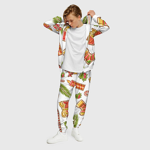 Мужской костюм Рождественский вайб / 3D-Белый – фото 3
