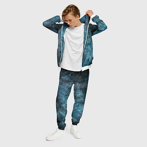 Мужской костюм Абстракция - dark blue / 3D-Белый – фото 3