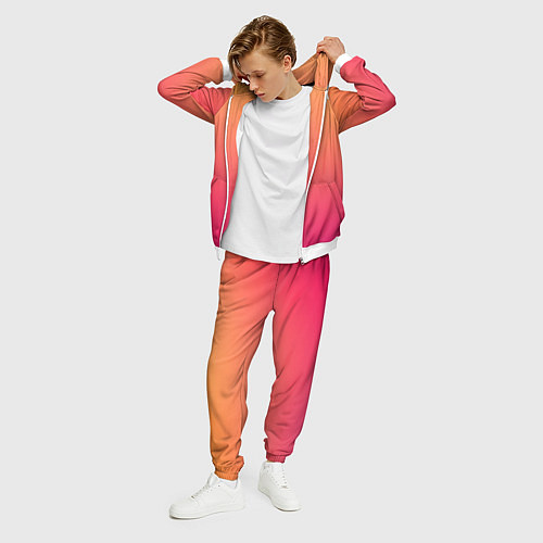 Мужской костюм Color orange pink / 3D-Белый – фото 3
