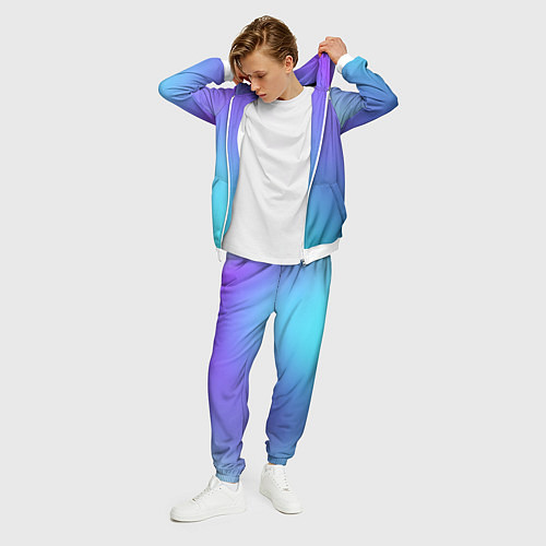 Мужской костюм Color multi-colored gradient / 3D-Белый – фото 3